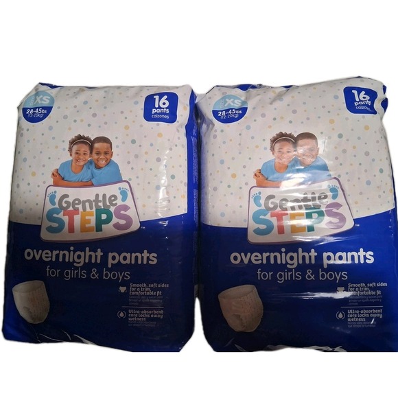 Gentle Steps Overnight Pants For Girls & Boys, XS (28-45 LBS) Lot Of 2, 16+16=32 - Picture 1 of 2